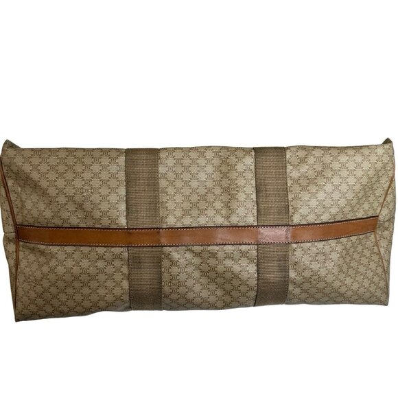 Auth Celine Boston Bag Macadam PVC Leather Canvas M08 Light Brown Monogram XL - Picture 7 of 16